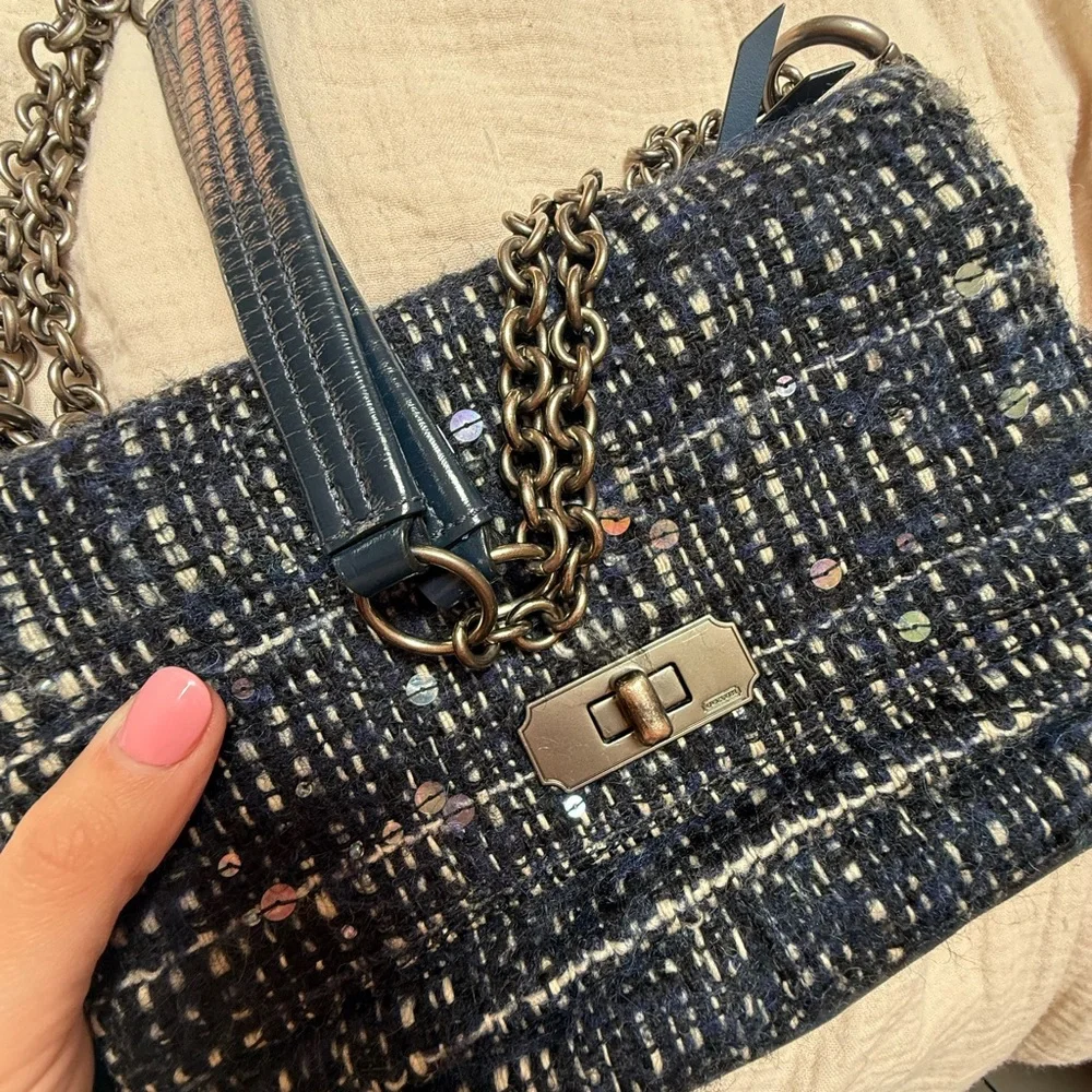 Coach Chelsea Tweed Chain Shoulder Bag